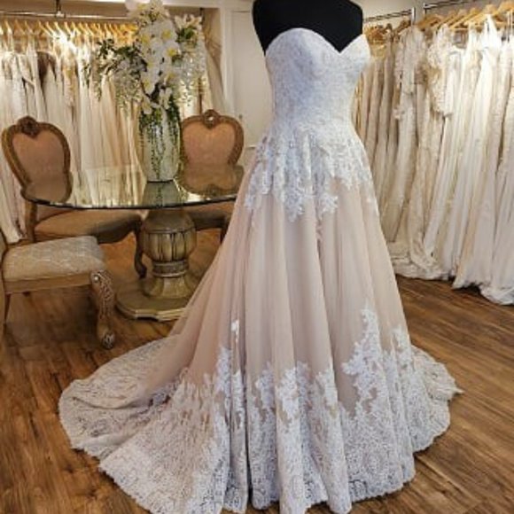 Mori Lee Dresses & Skirts - NWT Mori Lee 2674 caramel/white ballgown PLUS